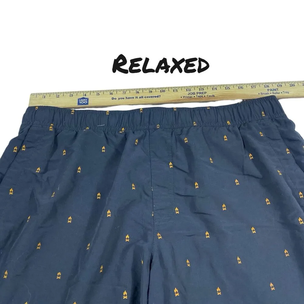 The North Face Shorts Mens XL Flash Dry Swim Trunks Camp Fire Print Mesh Lined
